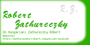 robert zathureczky business card